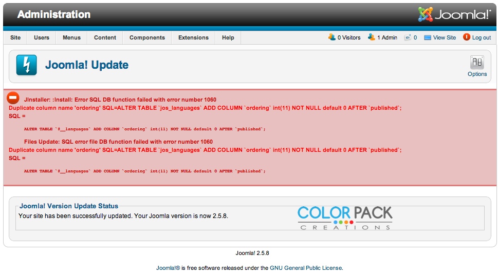 joomla25-update-data-error