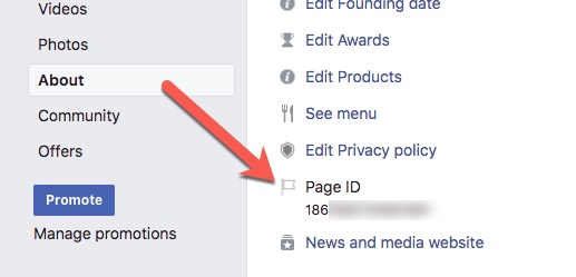 how to find facebook page id